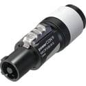 NEUTRIK NAC3FXXB-W-S PowerCON Blue/Gray XX Series Cable End - Power Out Gray - 60320-1 - Small Chuck - Each