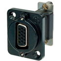 NEUTRIK NADB15FF-B 15 Pole D-SUB Feedthrough Female to Female -Black D-Shape