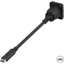 Photo of NEUTRIK NAUSBC-5G-FL10 USB 3.2 Type-C 5G D-Shape Chassis Connector with 3.9-Inch Fly-Lead - 50 Pack