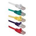 1 Foot 350MHz CAT5e/Ethernet Flexible Snagless Multi-Color Patch Cords - 5 Pack