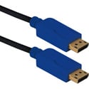 DP-10BBL 10 Foot DisplayPort UltraHD 4K Cable Black with Blue Connectors & Latches