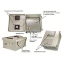 Photo of L-Com NB181608-1HFS 18x16x8 Inch 120 VAC Weatherproof Enclosure w/Solid State Fan/Heat Controller