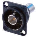 Neutrik NBB75DFIB-P Receptacle BNC D Style Feedthrough Isolated - 75 Ohm - Black