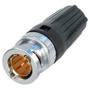 Photo of Neutrik NBNC75BDD6-D Rear Twist True 75 Ohm Male BNC Crimp Connector For Belden 1855A w/ Blk rearTWIST Boot - 100 Pack