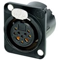 Photo of Neutrik NC10FD-LX-B DLX Series 10-Pin Receptacle - Female - Solder - Black/Gold