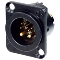 Photo of Neutrik NC10MD-LX-B DLX Series 10-Pin Receptacle - Male - Solder - Black/Gold