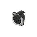 Photo of NEUTRIK NC3FAH2-LR-DAE XLR 3 Pin Female Chassis Mount Receptacle with PCBH Halo Light Ring - Plastic/Gold