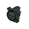 Photo of NEUTRIK NC3FAV1-0 A Series XLR 3-Pole Female Receptable - PCBV - Pin 1/Shell/Front Panel Connected - No Ground Contact