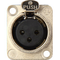 Photo of NEUTRIK NC3FD-L-1 3-Pin Female XLR Panel/Chassis Mount Connector - Latching