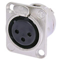 Photo of NEUTRIK NC3FD-L 3-Pin XLR Female Panel/Chassis Mount Connector - Solder Springs