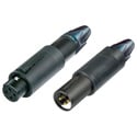 Neutrik NC3FM-C-B convertCON Unisex 3-Pin Female & Male Convertible Cable End - Black