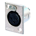 Photo of NEUTRIK NC3FP-1 3-Pin XLR Female Panel/Chassis Mount Connector - Silver