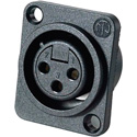 Photo of NEUTRIK NC3FPP 3-Pin XLR Female Panel/Chassis Mount Connector - Latchless - Plastic