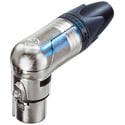 Photo of NEUTRIK NC3FRX 3-Pin XLR Right Angle Female Cable End - Nickel/Silver