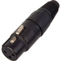 Photo of Neutrik NC3FX-B 3-Pin Female XLR Connector Cable End - Black & Gold