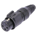 Photo of Neutrik NC3FX-HD-B Waterproof 3-Pin XLR Female Cable End Black/Gold