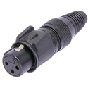 Photo of NEUTRIK NC3FX-HD-B Waterproof 3-Pin XLR Female Cable End Black/Gold