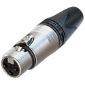 Photo of Neutrik NC3FXX-14-D 3 Pin Female XLR Cable End for 8-10mm O.D. Cable - Nickel 100 Pack