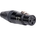 Photo of Sescom Numbered 3-Pin Female XLR Connector - Laser Engraved Neutrik NC3FXX-B - 17