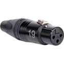Photo of Sescom Numbered 3-Pin Female XLR Connector - Laser Engraved Neutrik NC3FXX-B - 19