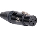 Photo of Sescom Numbered 3-Pin Female XLR Connector - Laser Engraved Neutrik NC3FXX-B - 29