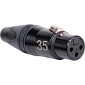 Photo of Sescom Numbered 3-Pin Female XLR Connector - Laser Engraved Neutrik NC3FXX-B - 35