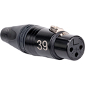 Photo of Sescom Numbered 3-Pin Female XLR Connector - Laser Engraved Neutrik NC3FXX-B - 39