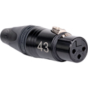 Photo of Sescom Numbered 3-Pin Female XLR Connector - Laser Engraved Neutrik NC3FXX-B - 43