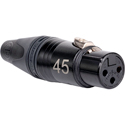 Photo of Sescom Numbered 3-Pin Female XLR Connector - Laser Engraved Neutrik NC3FXX-B - 45