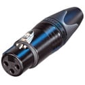 Photo of Neutrik NC3FXX-BAG-D 3 Pin Female XLR Connector Black/Silver - 100 Pack