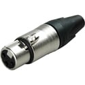 Neutrik NC3FXX-D 3 Pin Female XLR Connector - Nickel/Silver - 100 Pack