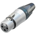 Photo of NEUTRIK NC3FXX-HE 3 Pole XLR-Female Velour Chromium Housing Gold Contacts