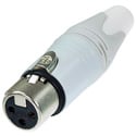 Photo of NEUTRIK NC3FXX-WT 3 Pole Female Cable Connector - White/Silver