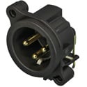 Photo of NEUTRIK NC3MAH-0 3 Pole Male XLR Receptacle Plastic Housing Horizontal PCB Mount