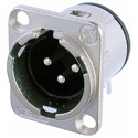 Photo of NEUTRIK NC3MD-H 3-Pin XLR Male Horizontal PCB Connector - Nickel/Black
