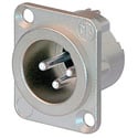 Photo of NEUTRIK NC3MD-LX 3-Pin XLR Male Panel/Chassis Mount Connector - Duplex Ground Contact