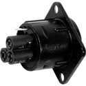 Photo of Neutrik NC3MD-S-1-B 3-Pin Male XLR Panel/Chassis Mount Connector - Screw Terminal - Black/Gold