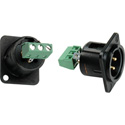 Photo of Sescom 3-Pin Male XLR Panel / Chassis Mount Connector with Rear Screw Terminals
