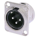 Photo of NEUTRIK NC3MD-L 3-Pin XLR Male Panel/Chassis Mount Connector - Solder Springs