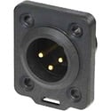 Photo of NEUTRIK NC3MDX-TOPS 3 pole male nickel/gold chassis connector True Outdoor Protected (TOP)