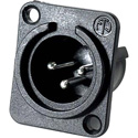 Photo of NEUTRIK NC3MPP 3-Pin XLR Male Panel/Chassis Mount Connector - Plastic Housing