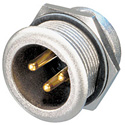 Photo of NEUTRIK NC3MPR-HD Heavy Duty Sealed 3-Pin XLR Male Panel/Chassis Connector