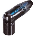 Photo of NEUTRIK NC3MRX-B 3 Pole Right Angle Male Cable Connector - Black/Gold