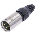 Photo of Neutrik NC3MX-HD-B Water Resistant 3-Pin XLR Male Cable End Gold Contacts