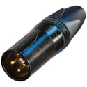 Photo of Neutrik NC3MXX-B-D 3 Pin Male Cable Connector XLR - Black/Gold - 100 Pack