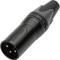 Photo of Neutrik NC3MXX-BAG 3 Pin Male XLR Connector - Black/Silver