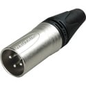 Photo of Neutrik NC3MXX-D 3 Pin Male XLR Cable Connector - Nickel/Silver - 100 Pack