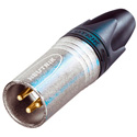 Neutrik NC3MXX-EMC EMI Protected 3 Pin Male XLR Silver/Gold