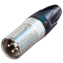 Photo of Neutrik NC3MXX-HA Crimp Type 3 Pole Male Solderless XLR Cable Connector Nickel/Silver