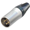 Photo of NEUTRIK NC3MXX-HE 3 Pole XLR-Male Velour Chromium Housing Gold Contacts
